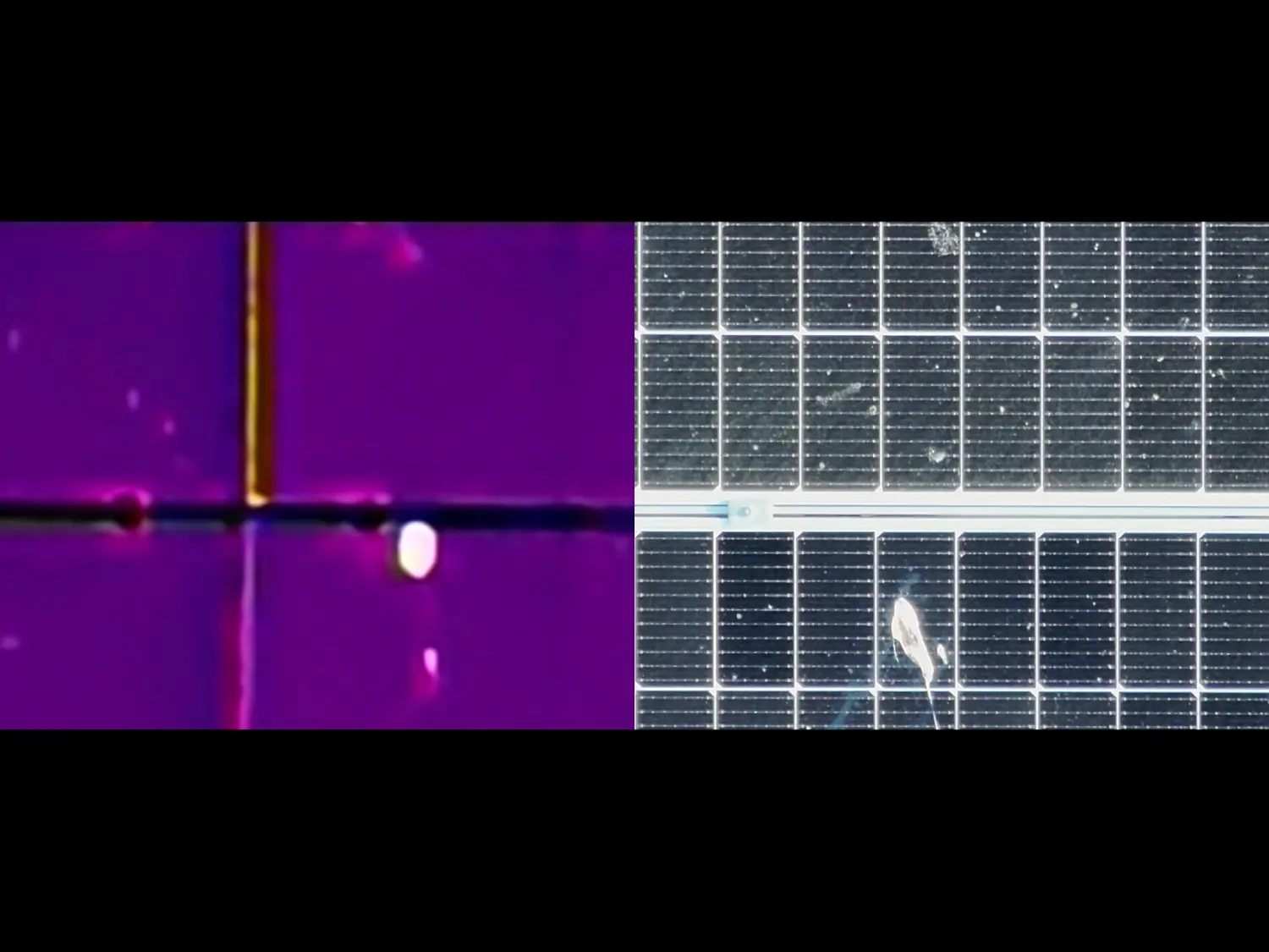 Drohnenblick, Thermografie einer Solaranlage